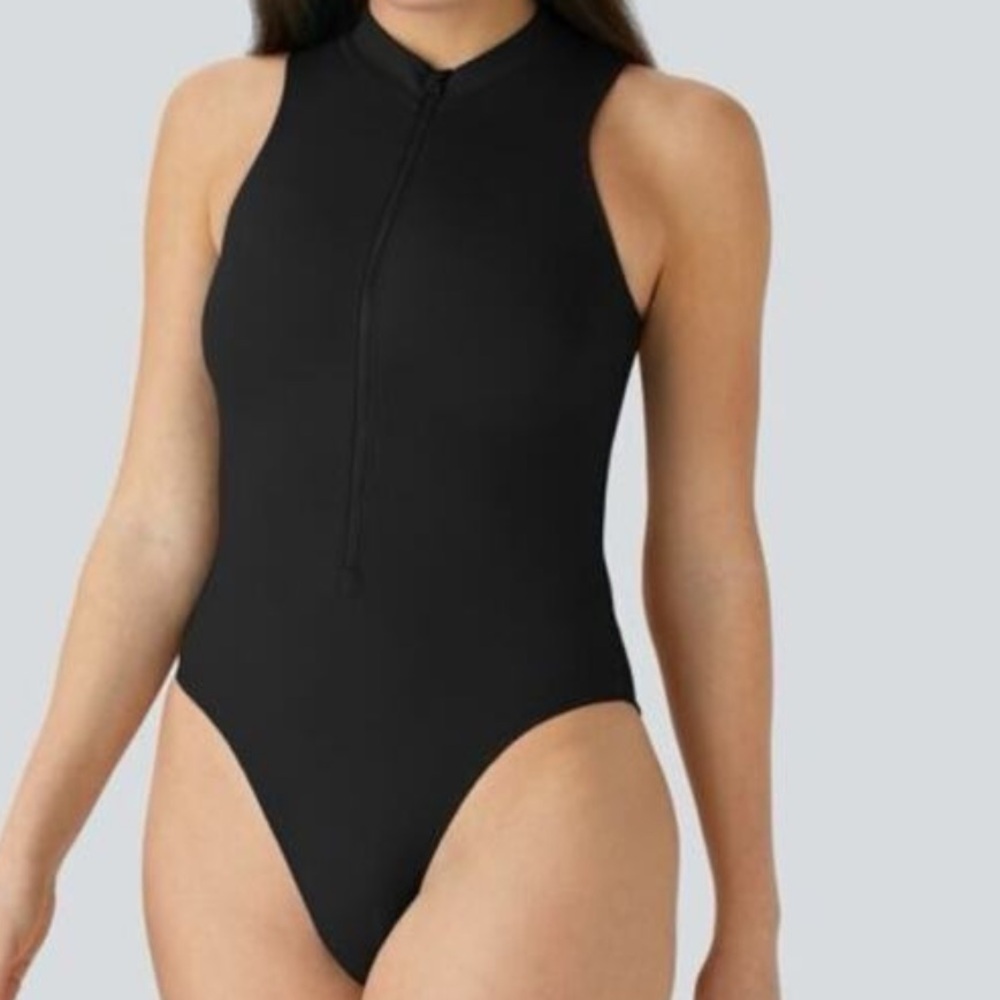 Halara Black One Piece Swimsuit NEW - Picture 3 of 3